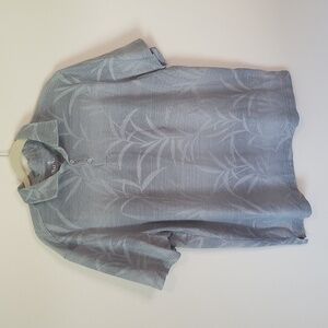 Nat Nast Men's Ombre Gray Floral Short Sleeve polo size Xlarge EUC 🎯